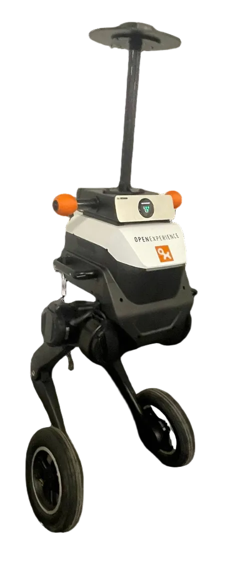 OXI-roboten på två hjulben med DIGIBAU 360 ombord, produktvy